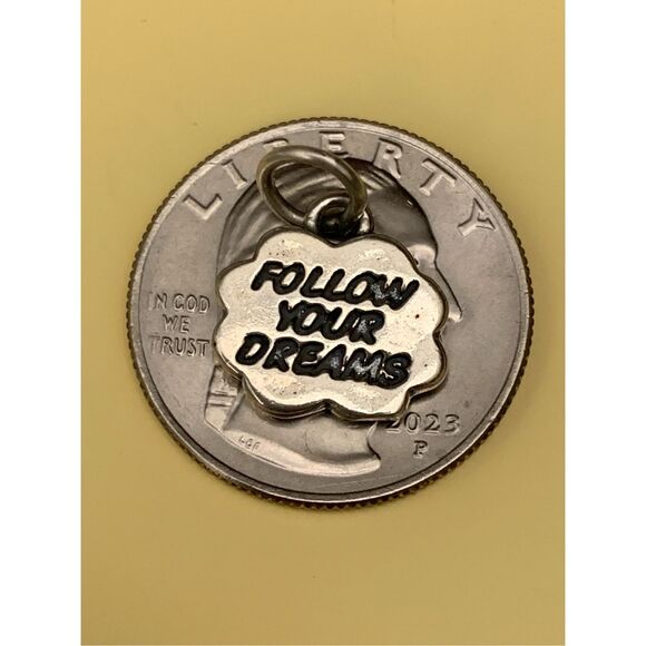 .925 Follow Your Dreams Sterling Silver Jewelry Charm #inspiration - Picture 3 of 3